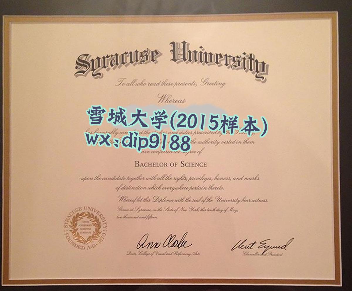 雪城大学学历2015毕业证样本图