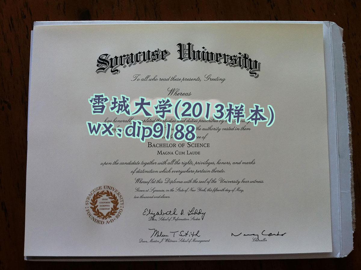 雪城大学学历2013毕业证样本图