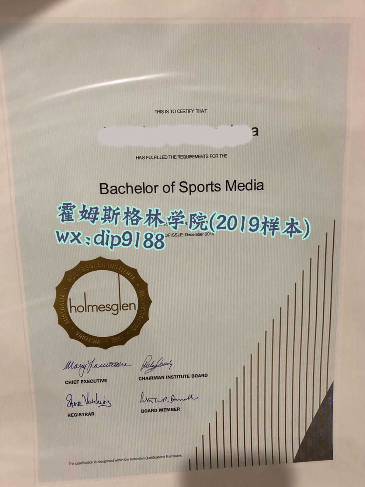 霍姆斯格林学院学历2019毕业证样本图