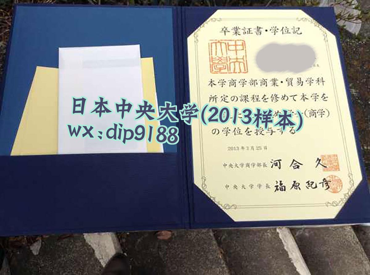 日本中央大学学历2013毕业证样本图