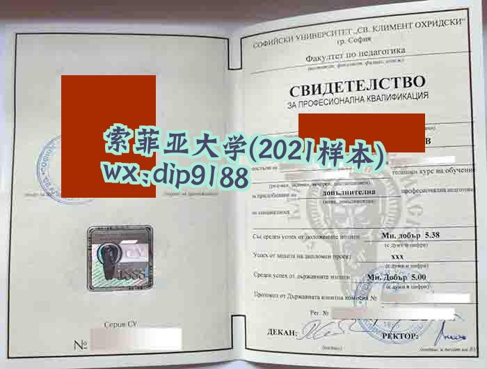 索菲亚大学学历2021毕业证样本图
