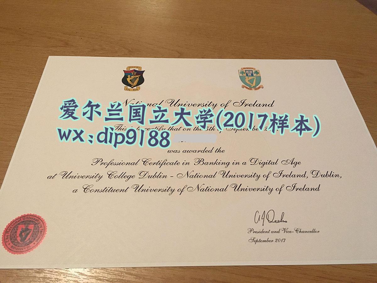 爱尔兰国立大学学历2017毕业证样本图