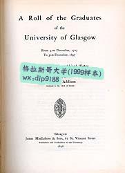 格拉斯哥大学学历1999毕业证样本图