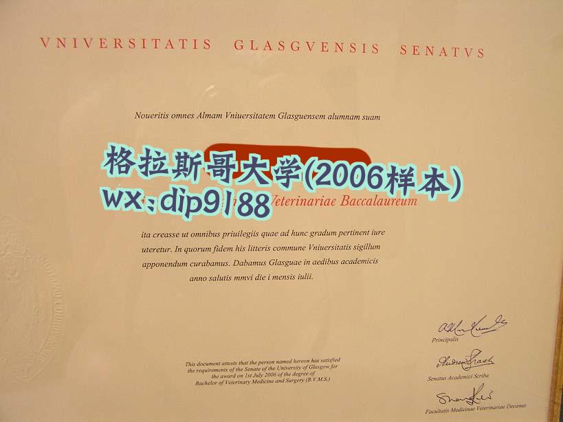 格拉斯哥大学学历2006毕业证样本图