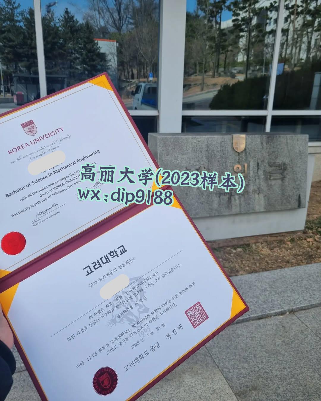 高丽大学学历2023毕业证样本图