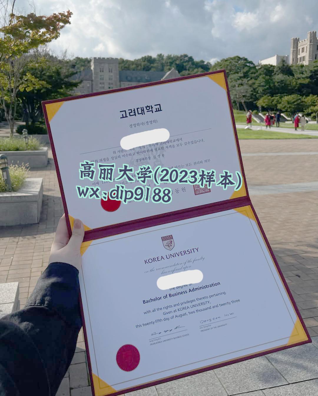 高丽大学学历2023毕业证样本图