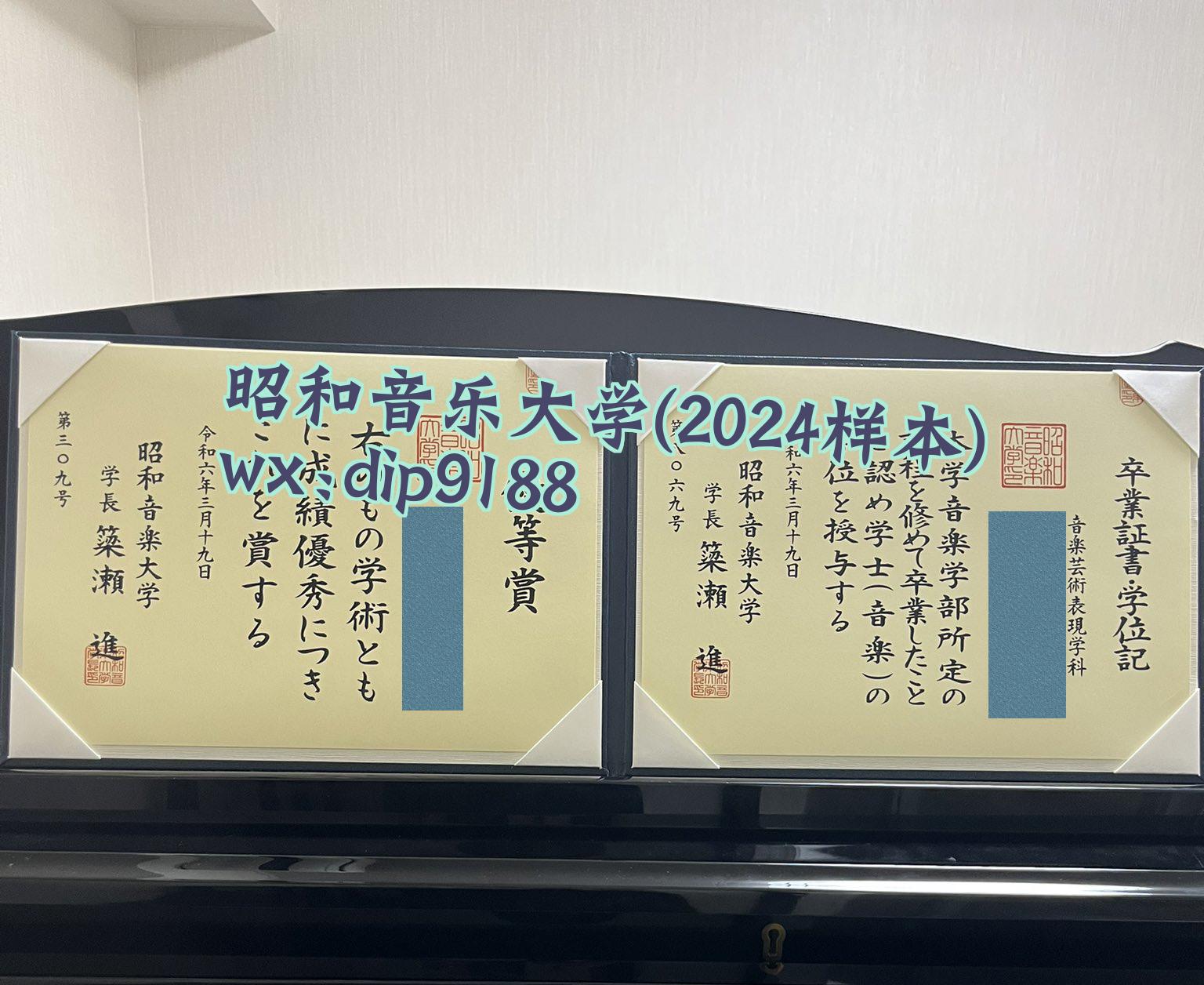 昭和音乐大学学历2024毕业证样本图