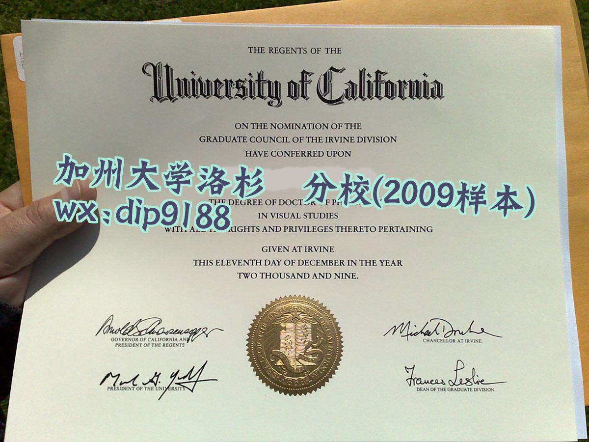 加州大学洛杉矶分校学历2009毕业证样本图