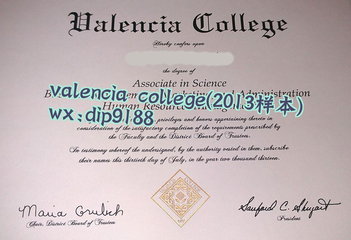 valencia college学历2013毕业证样本图