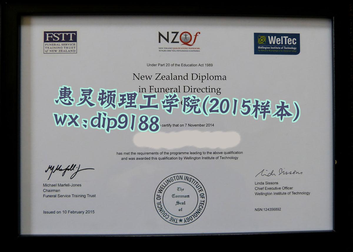 惠灵顿理工学院学历2015毕业证样本图