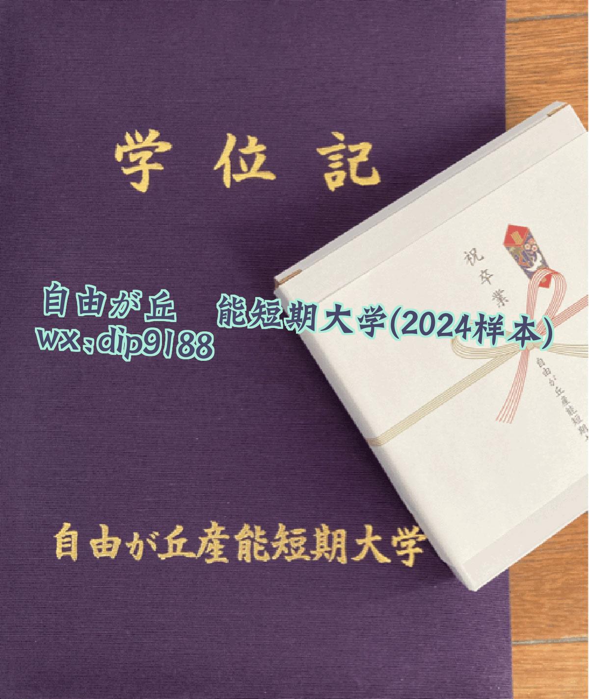 自由が丘産能短期大学学历2024毕业证样本图