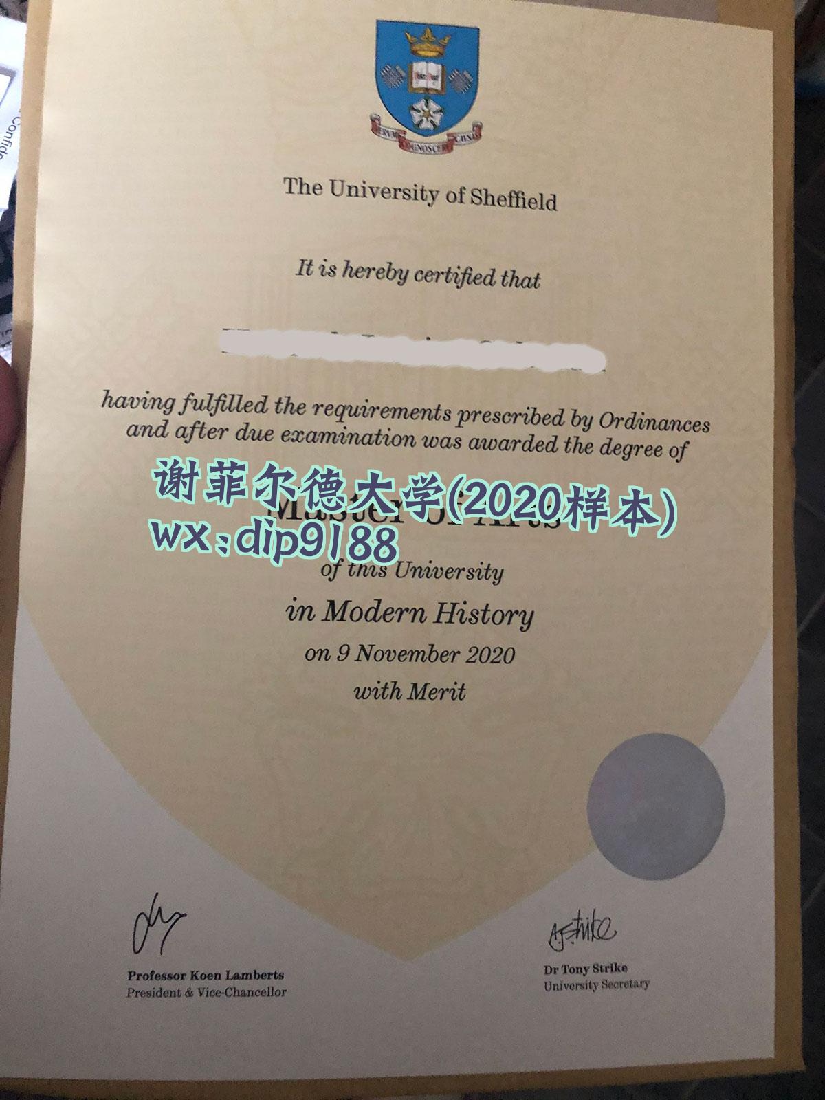 谢菲尔德大学学历2020毕业证样本图 谢菲尔德大学学历2020毕业证样本图片