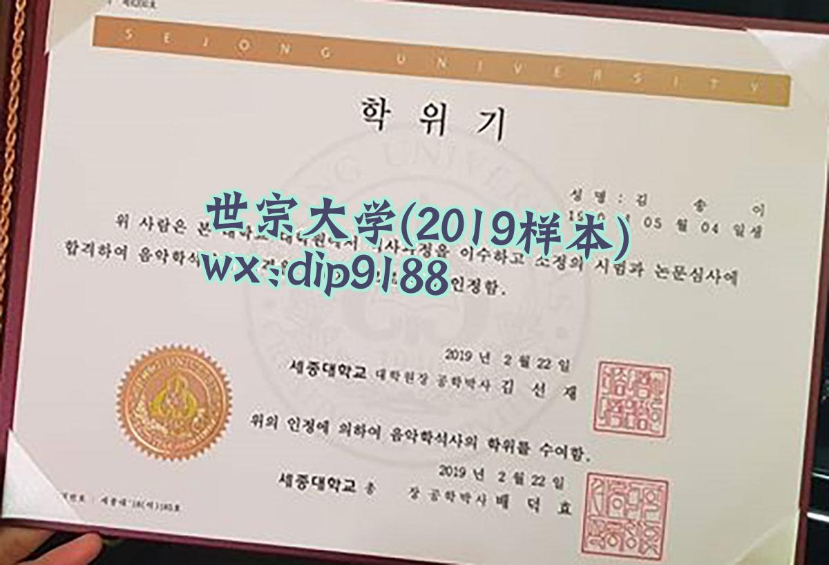 世宗大学学历2019毕业证样本图