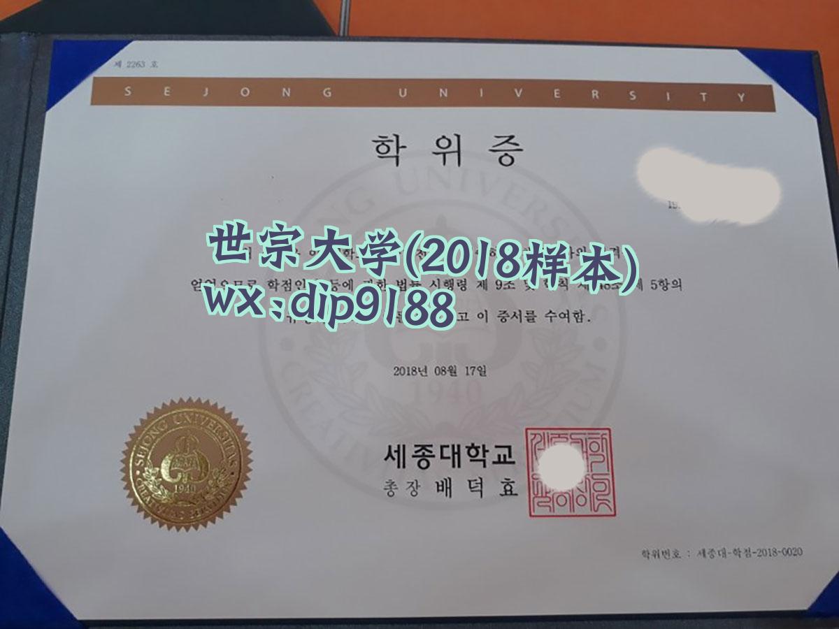 世宗大学学历2018毕业证样本图