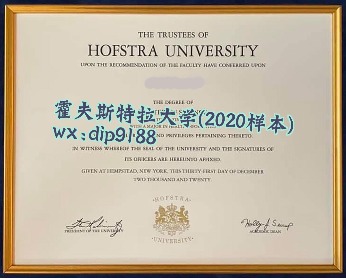 霍夫斯特拉大学学历2020毕业证样本图