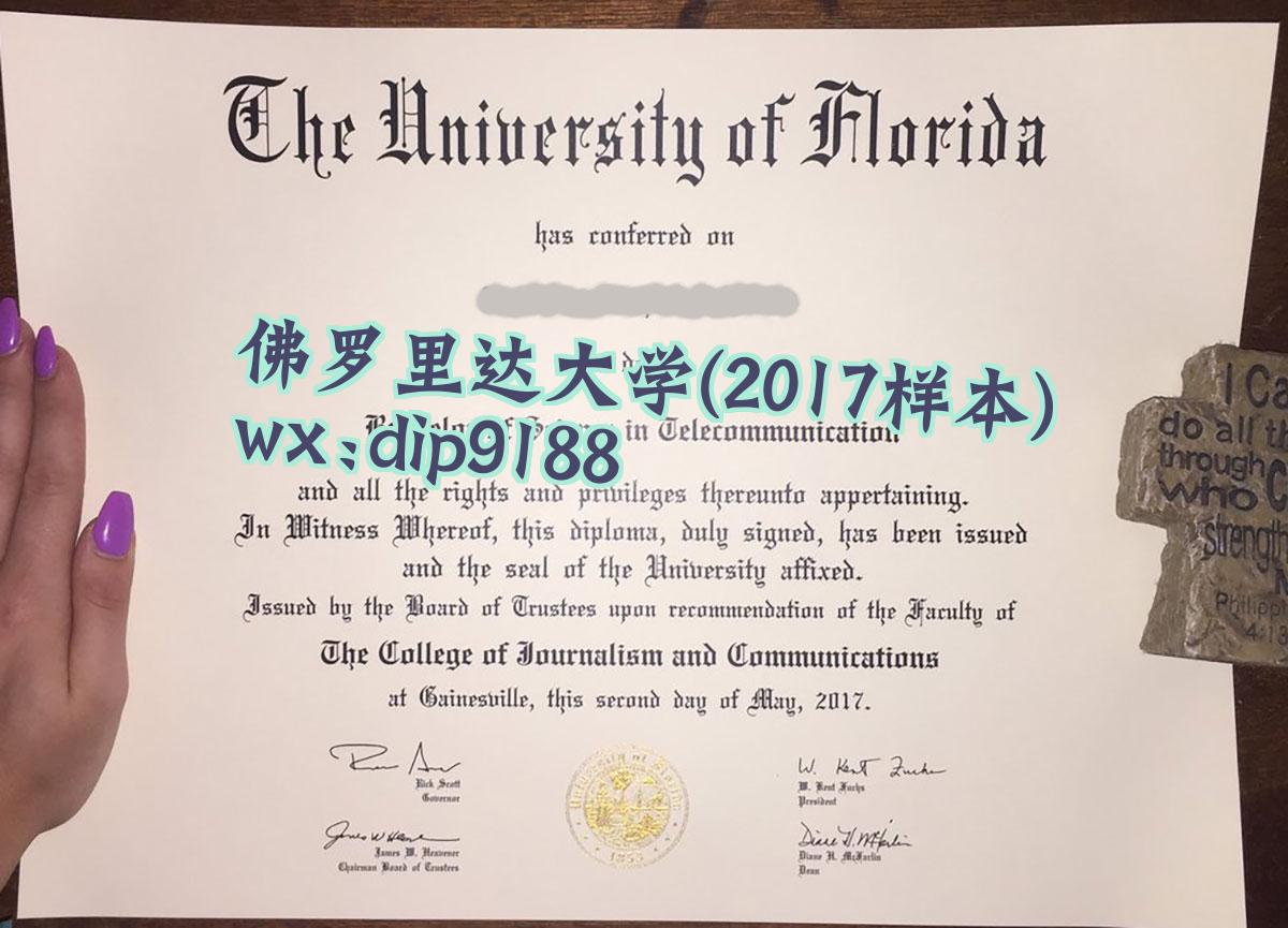 佛罗里达大学学历2017毕业证样本图
