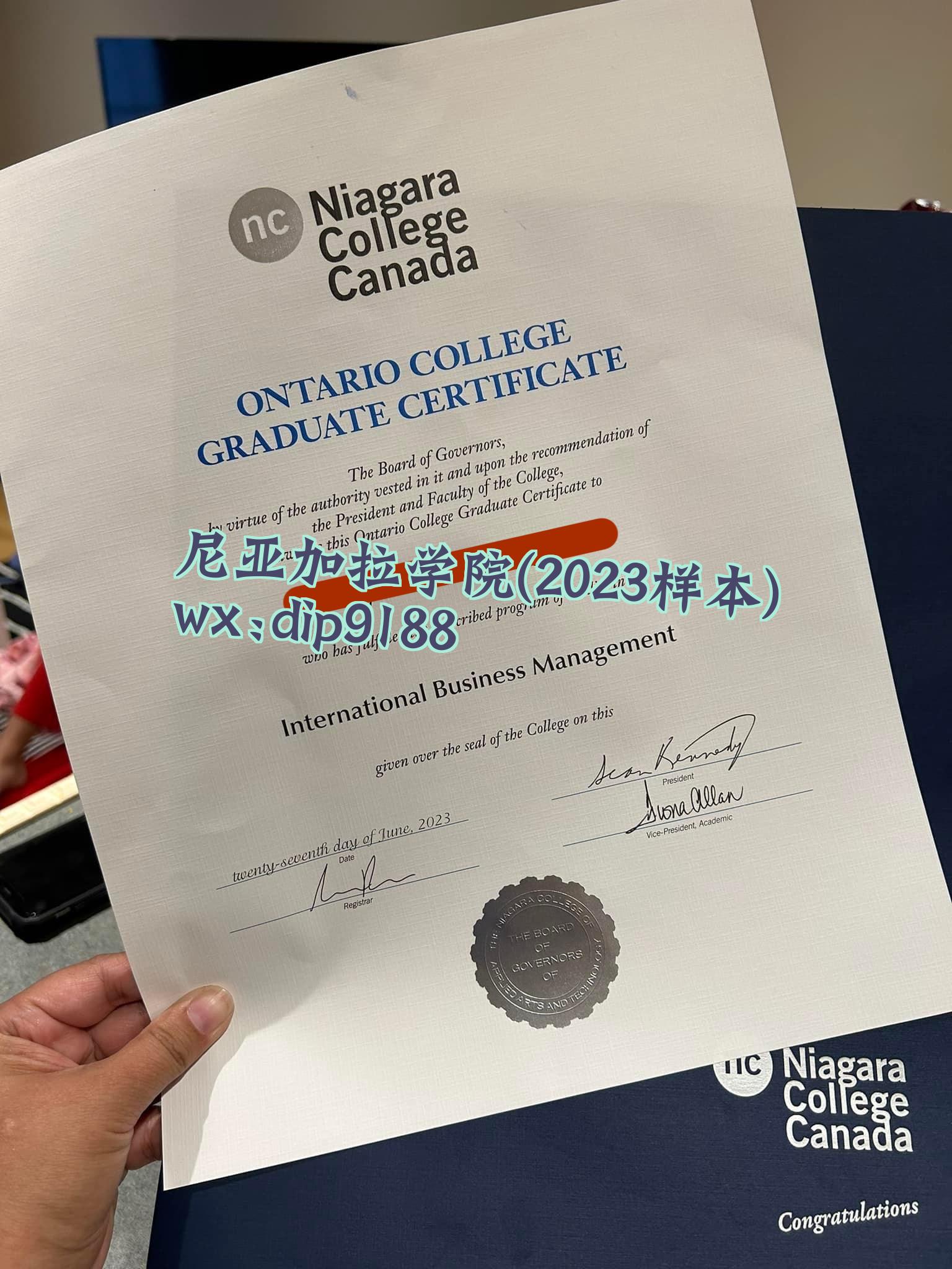 尼亚加拉学院学历2023毕业证样本图
