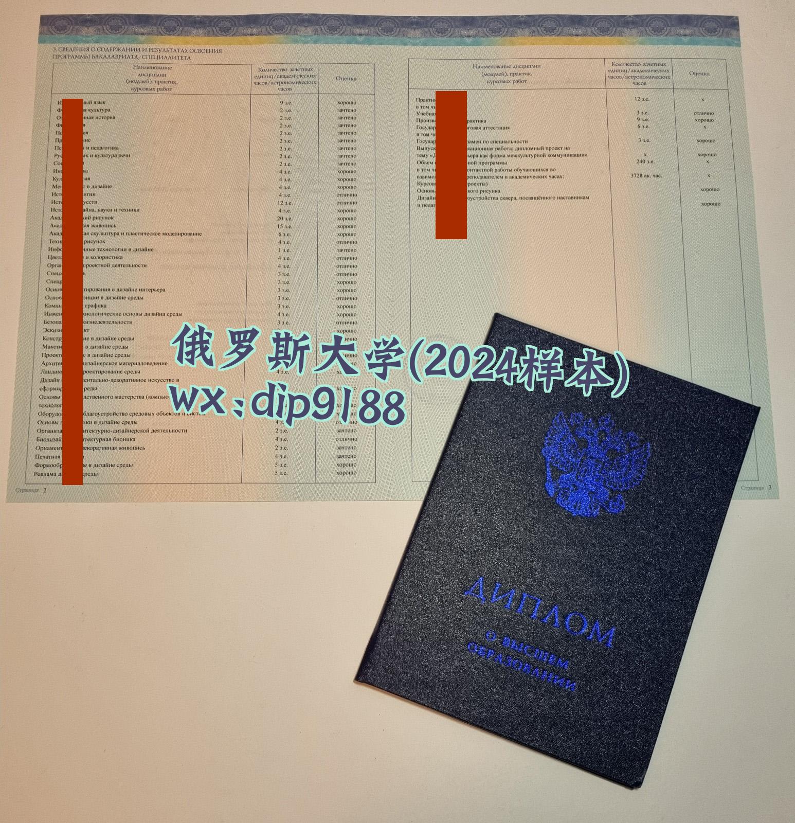 俄罗斯大学学历2024毕业证样本图片