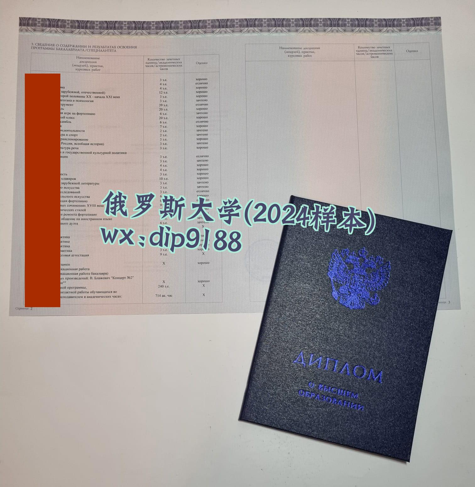俄罗斯大学学历2024毕业证样本图