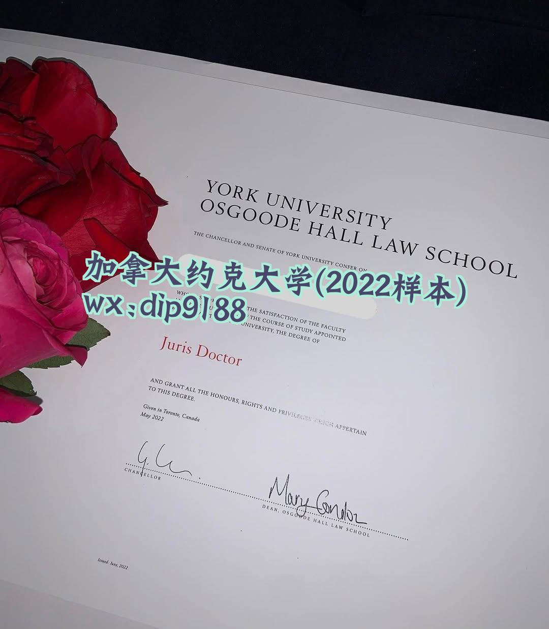 加拿大约克大学学历2022毕业证样本图