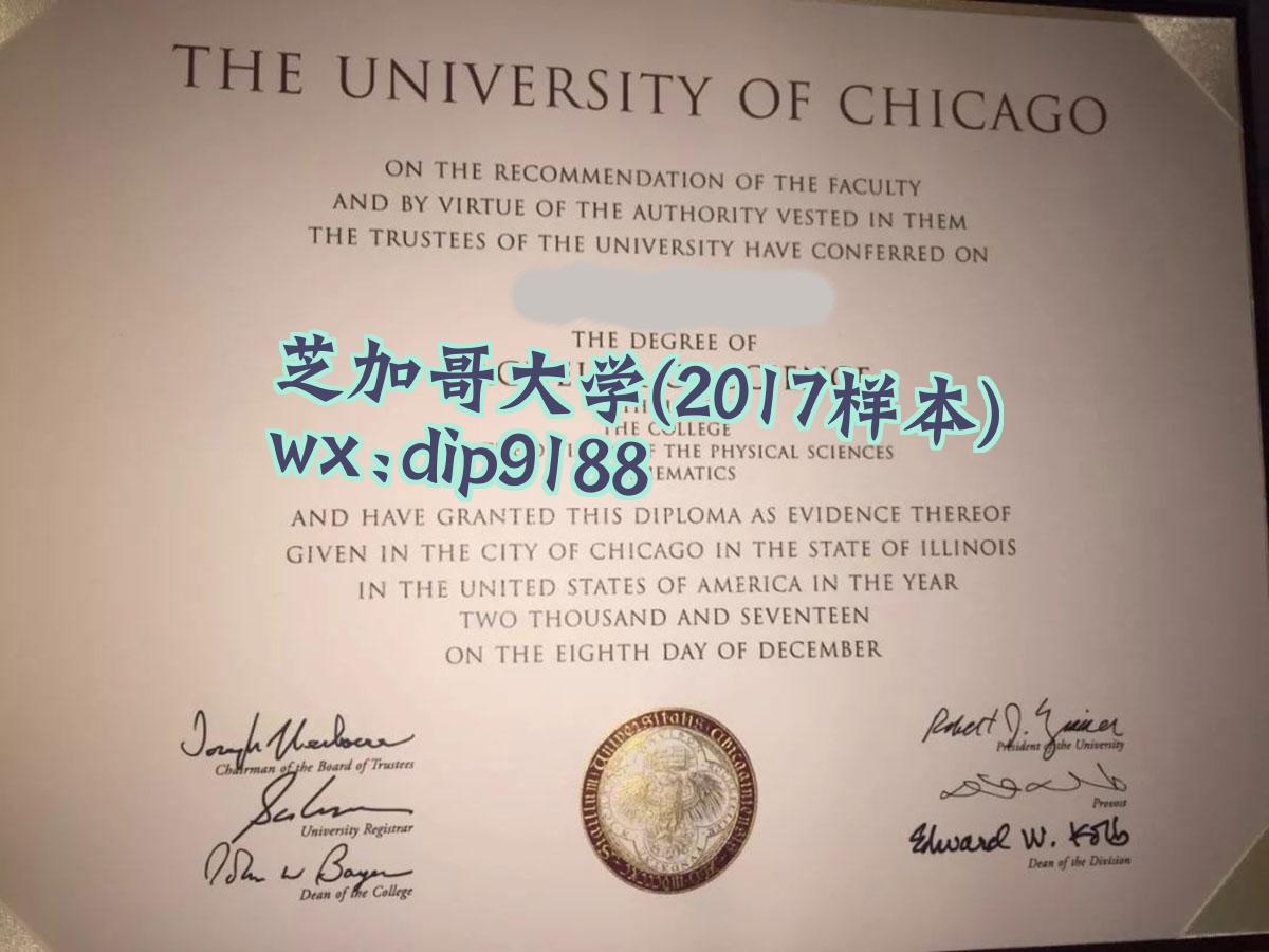 芝加哥大学学历2017毕业证样本图