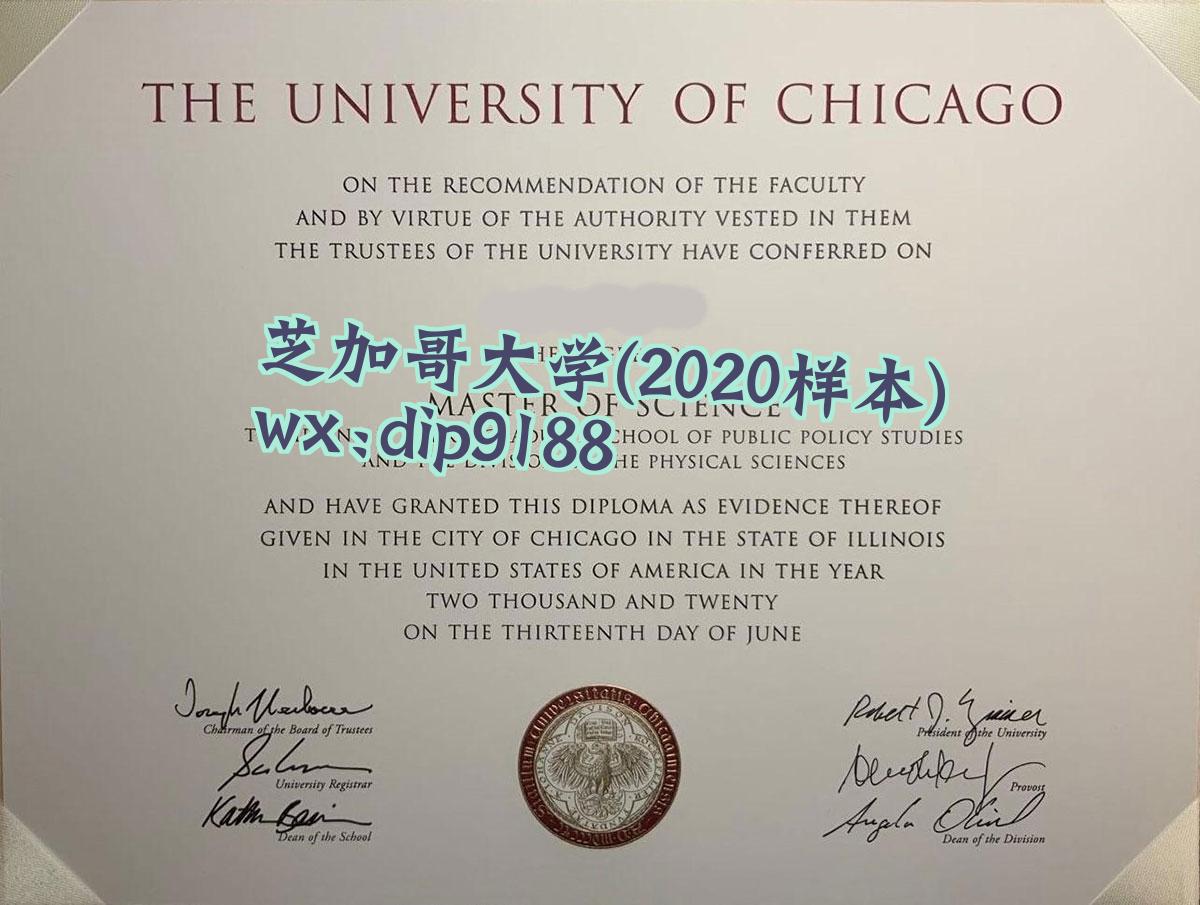 芝加哥大学学历2020毕业证样本图