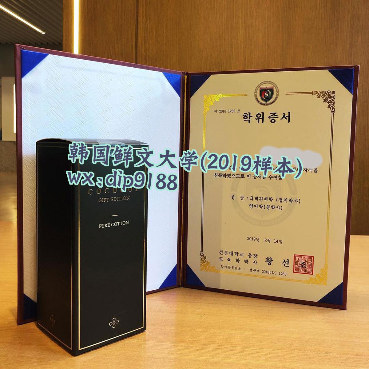 韩国鲜文大学学历2019毕业证样本图