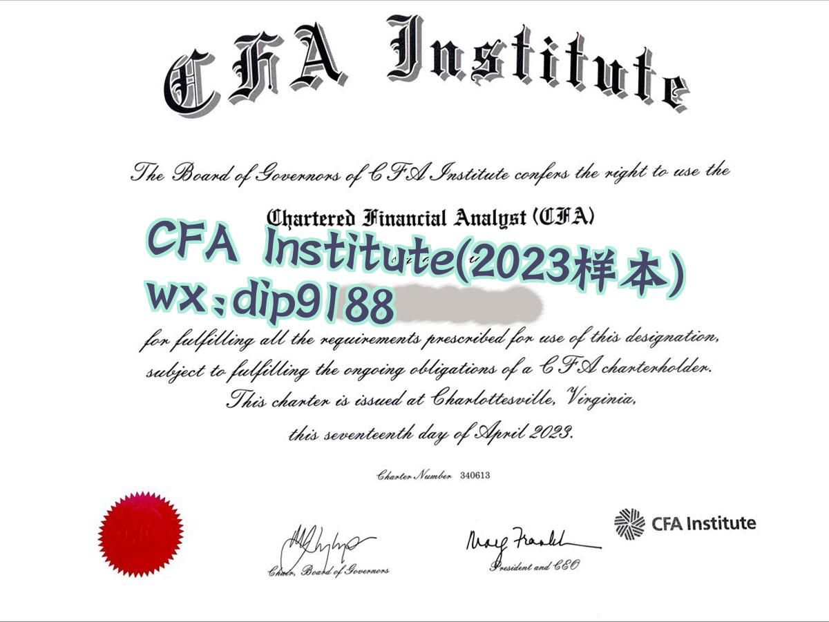 CFA Institute学历2023毕业证样本图