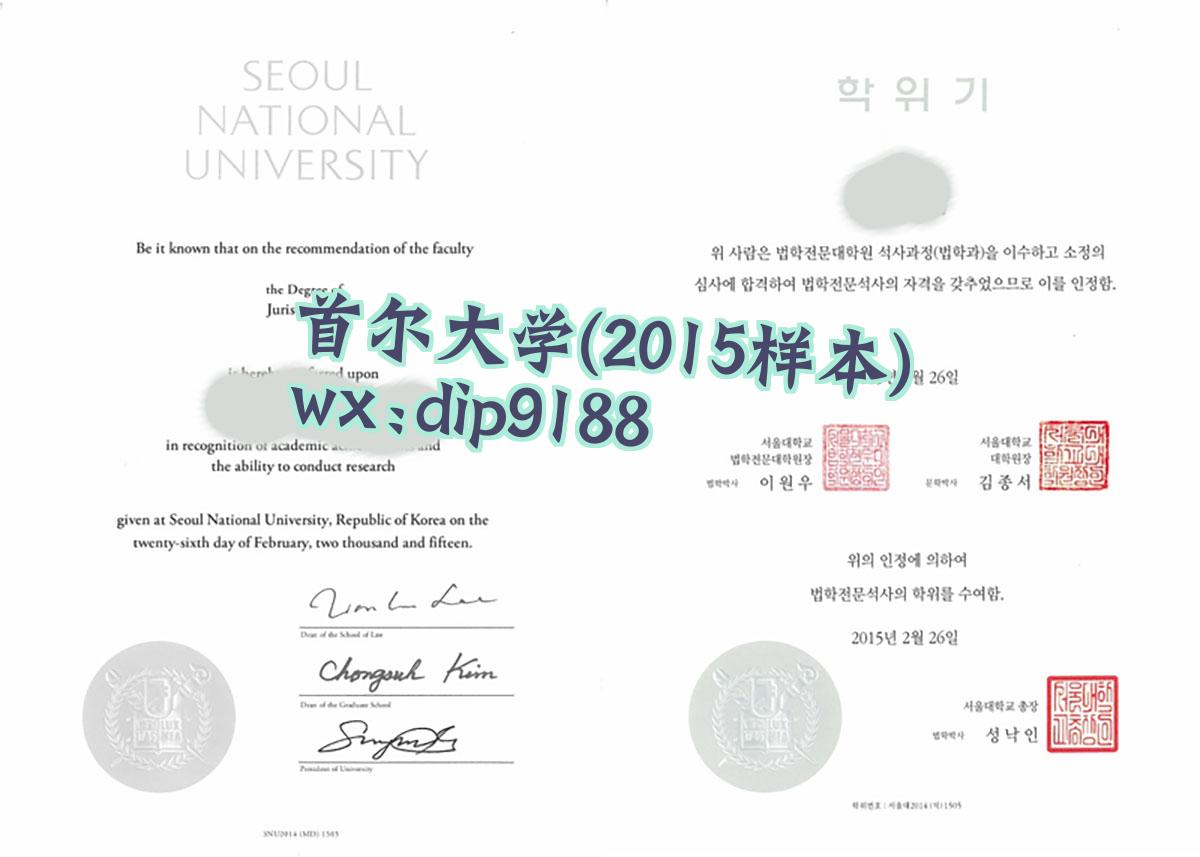 首尔大学学历2015毕业证样本图