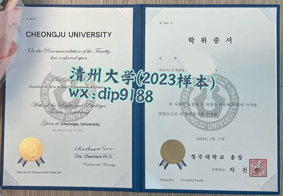 清州大学学历2023毕业证样本图