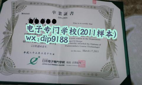 电子专门学校学历2011毕业证样本图