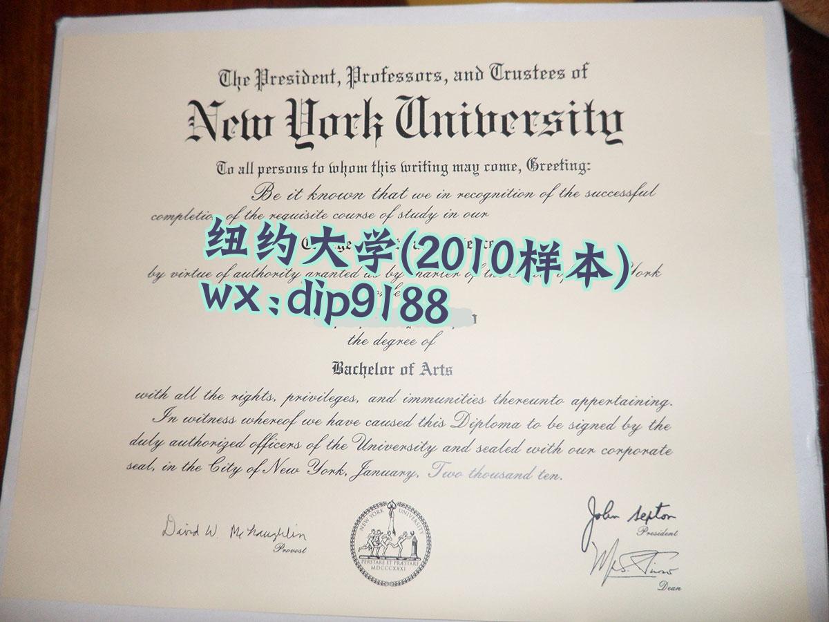 纽约大学学历2010毕业证样本图