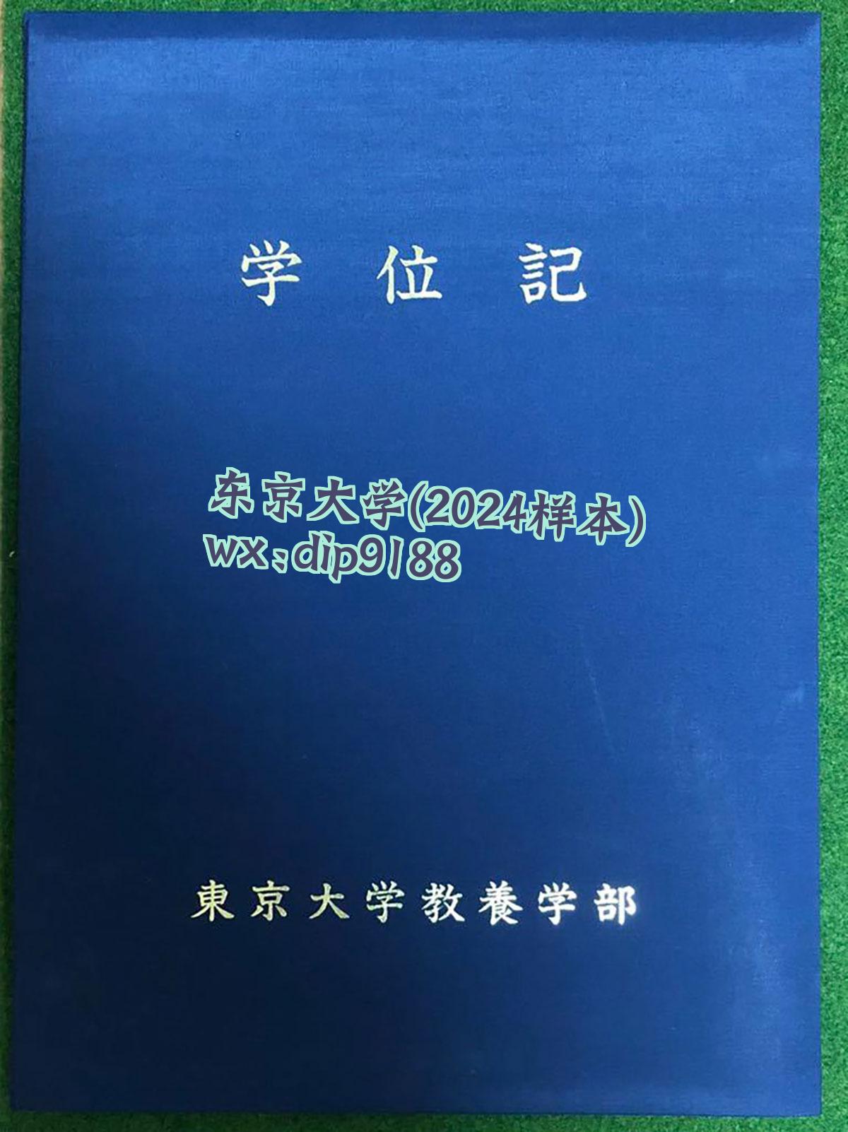 东京大学学历2024毕业证样本图