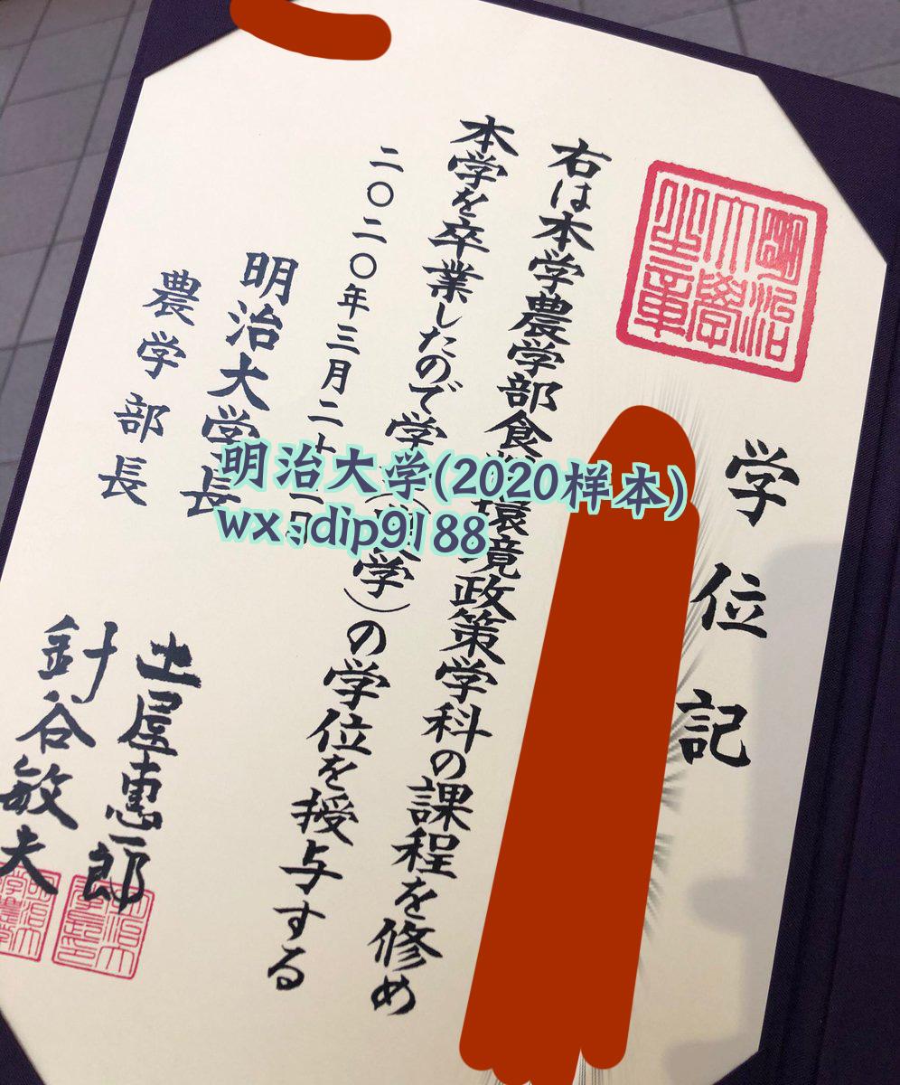 明治大学学历2020毕业证样本图