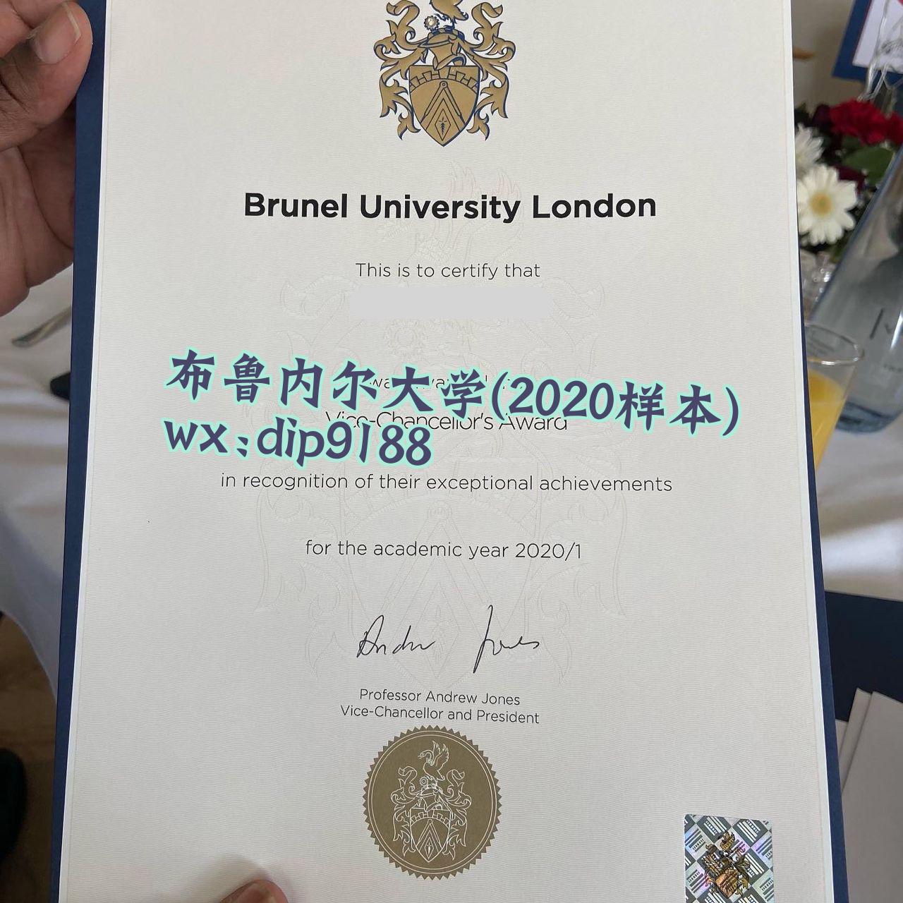 布鲁内尔大学学历2020毕业证样本图