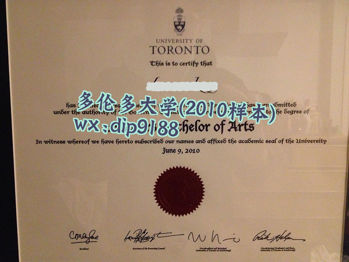 多伦多大学学历2010毕业证样本图