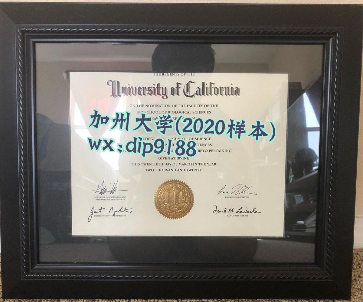 加州大学学历2020毕业证样本图