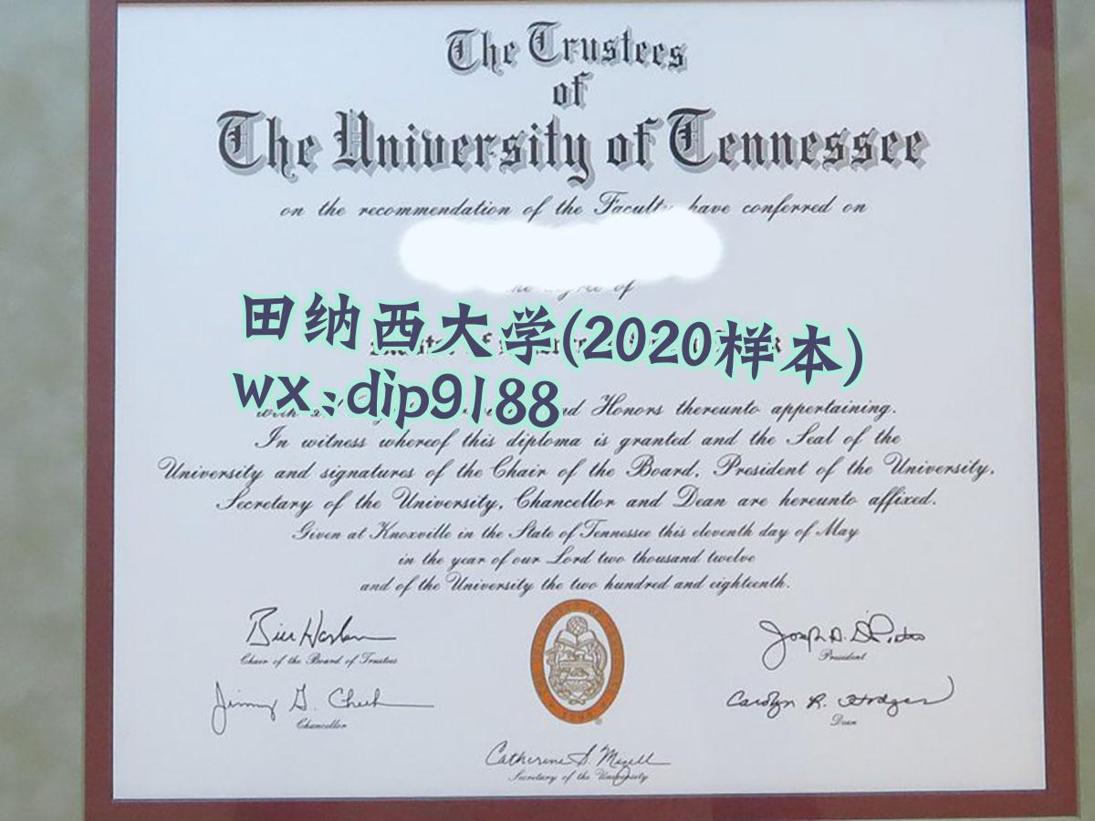 田纳西大学学历2020毕业证样本图