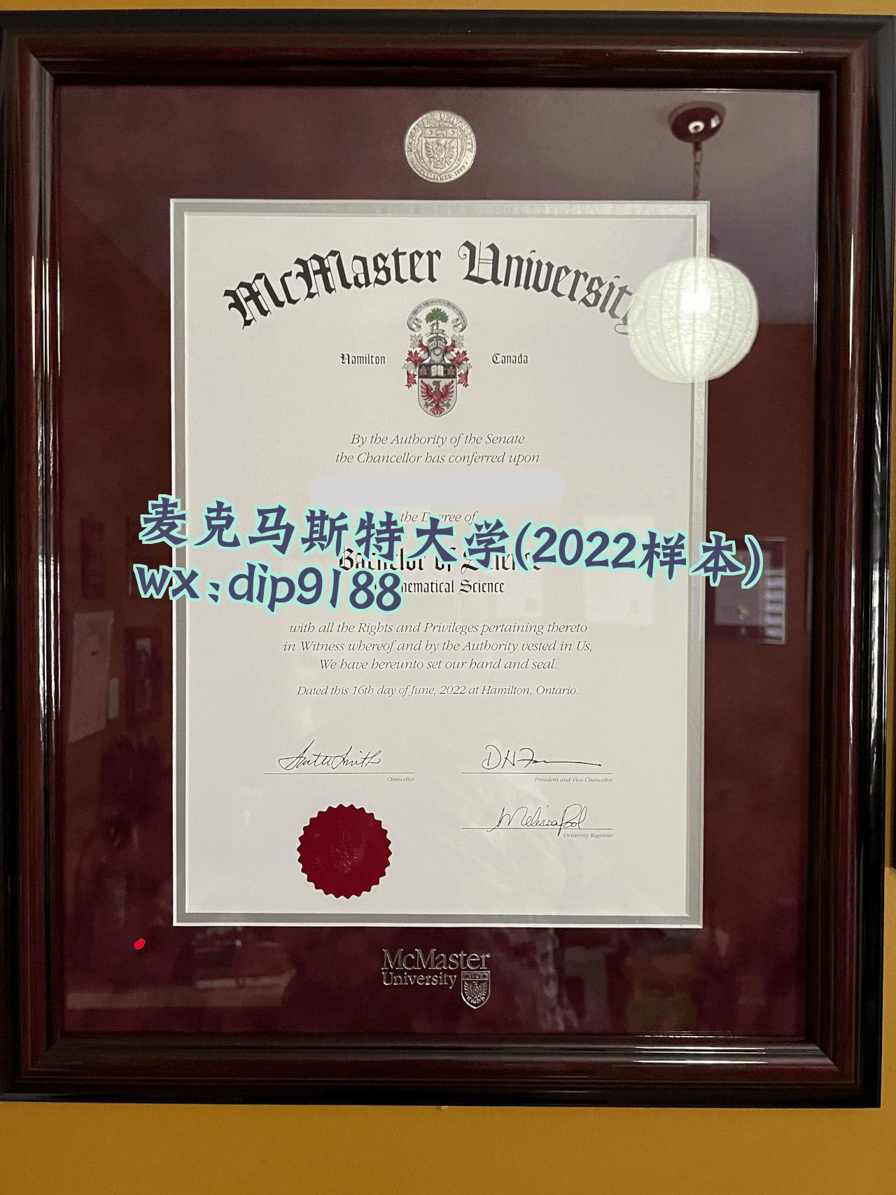 麦克马斯特大学学历2022毕业证样本图
