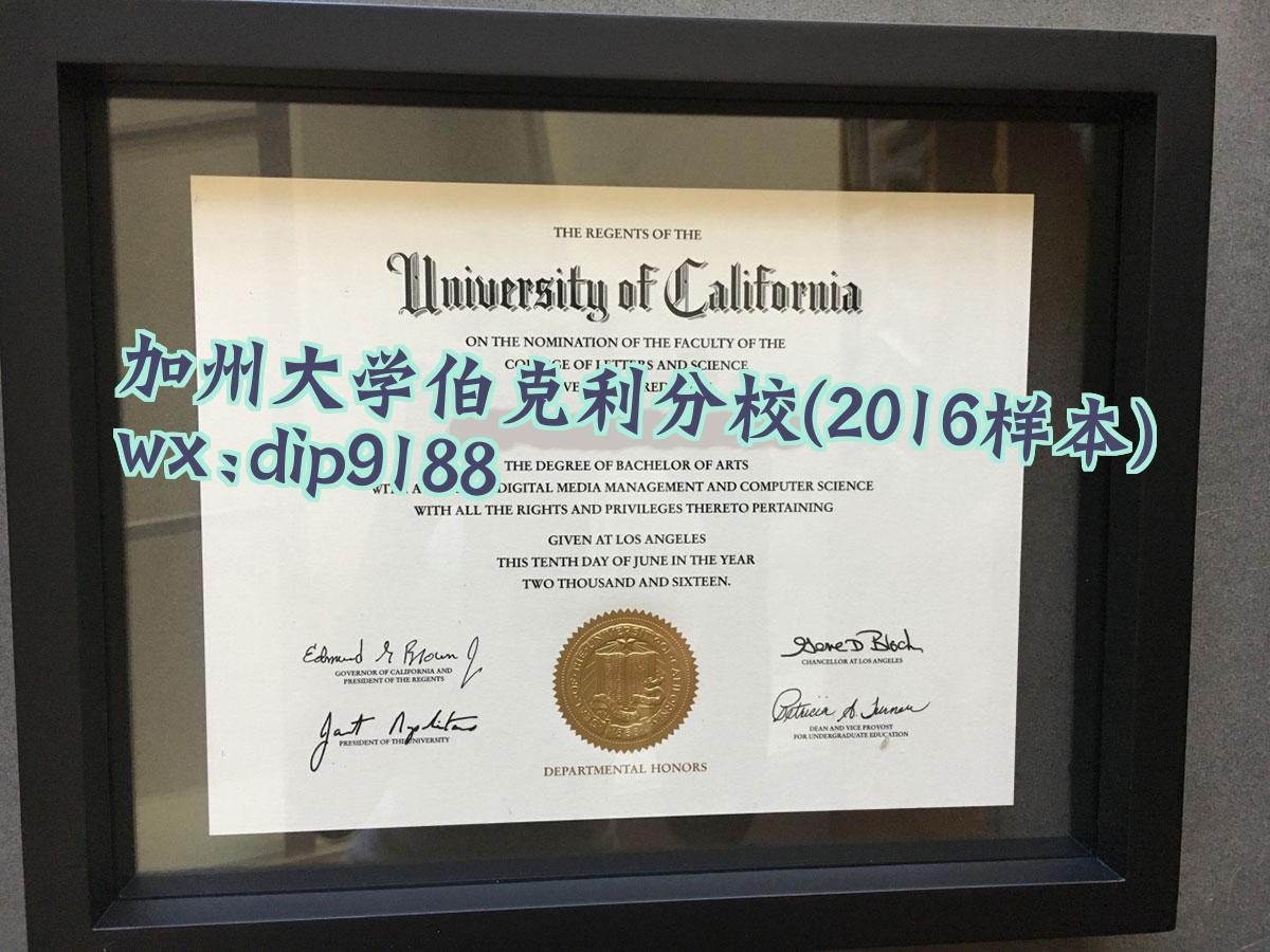 加州大学伯克利分校学历2016毕业证样本图