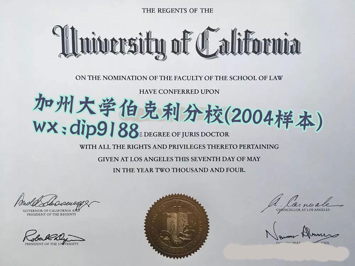 加州大学伯克利分校学历2004毕业证样本图