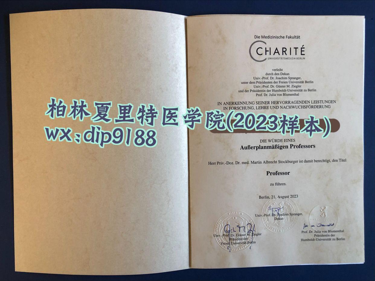 柏林夏里特医学院学历2023毕业证样本图