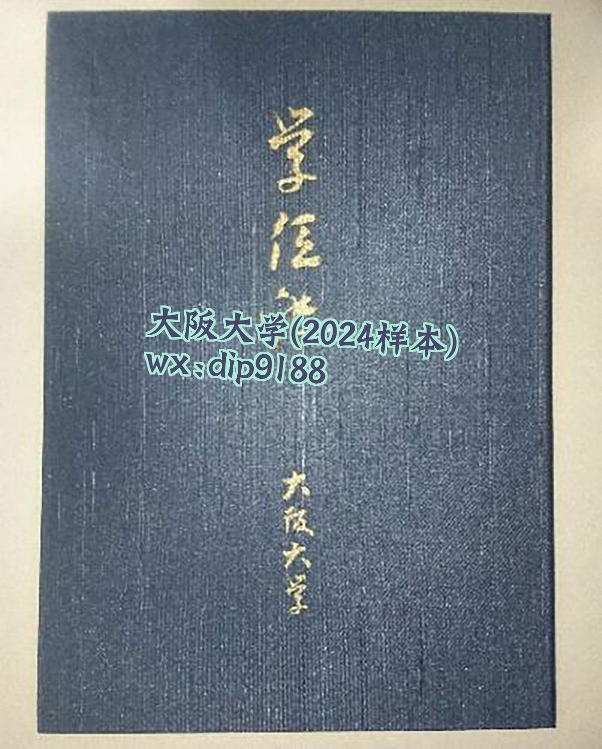 大阪大学学历2024毕业证样本图