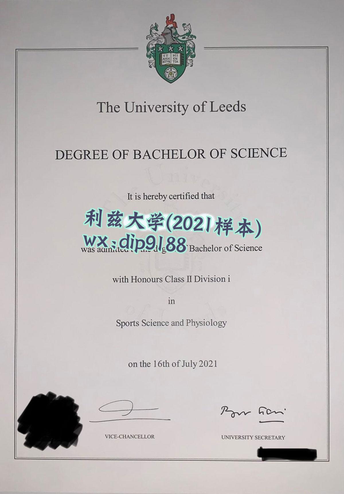 利兹大学学历2021毕业证样本图