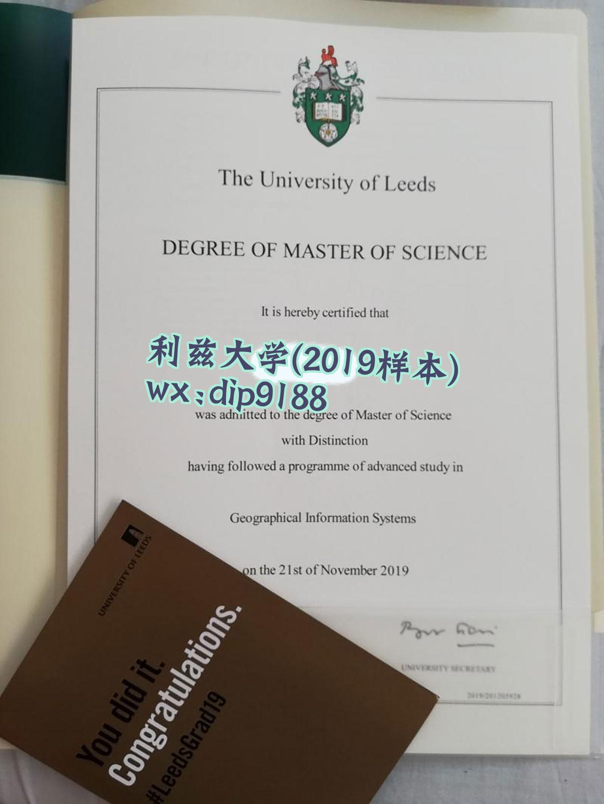 利兹大学学历2019毕业证样本图
