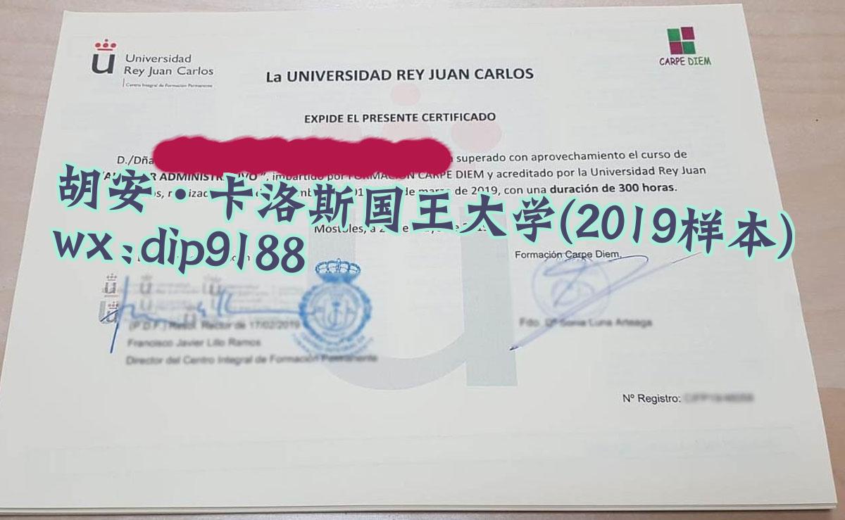 胡安·卡洛斯国王大学学历2019毕业证样本图