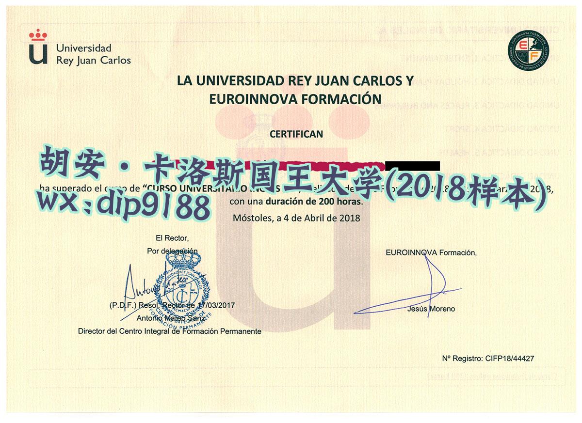 胡安·卡洛斯国王大学学历2018毕业证样本图