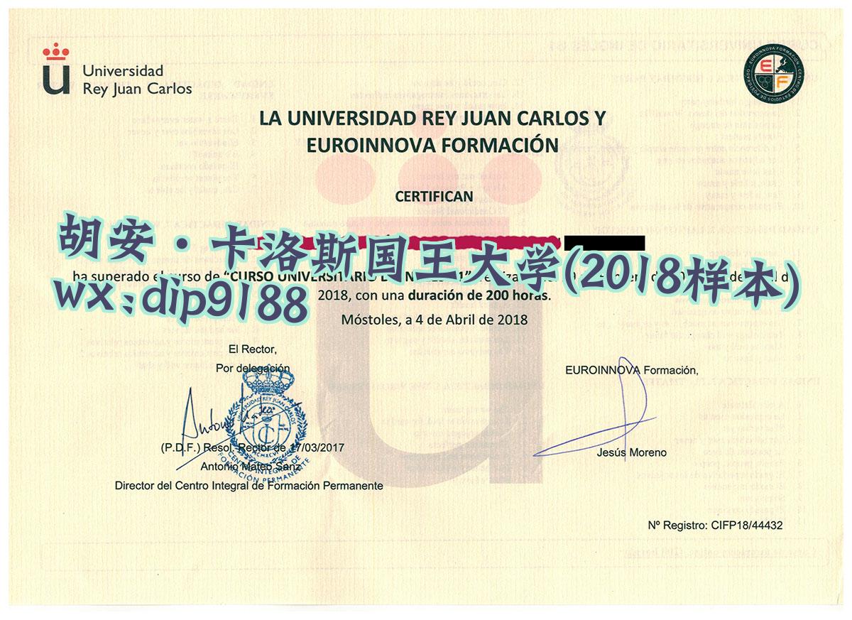胡安·卡洛斯国王大学学历2018毕业证样本图