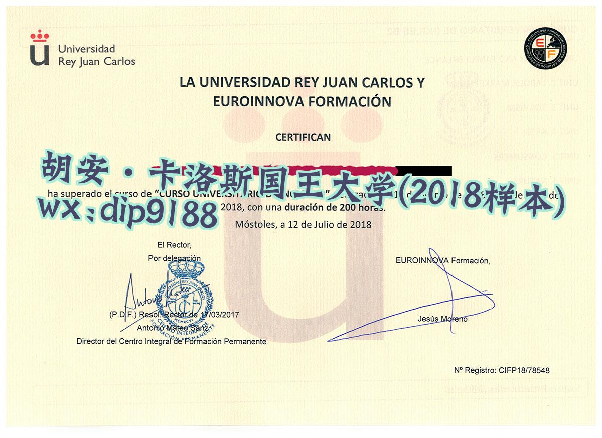 胡安·卡洛斯国王大学学历2018毕业证样本图