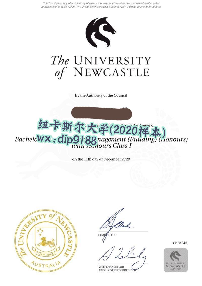纽卡斯尔大学学历2020毕业证样本图
